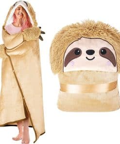 Manta con capucha portátil de perezoso para adultos - Super