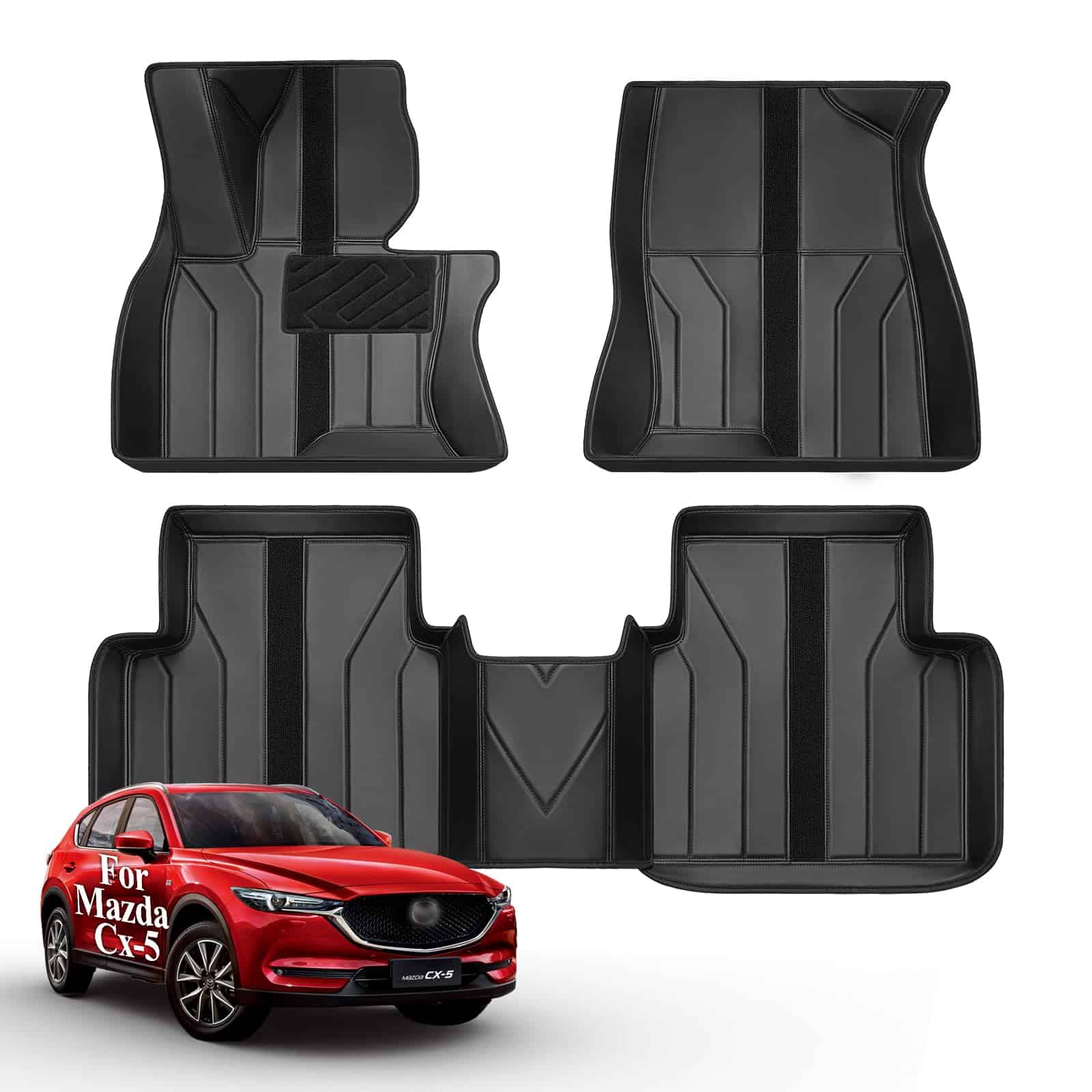 Tapetes de Piso de Lujo Todo Clima de Cuero Falso SUNSHINE