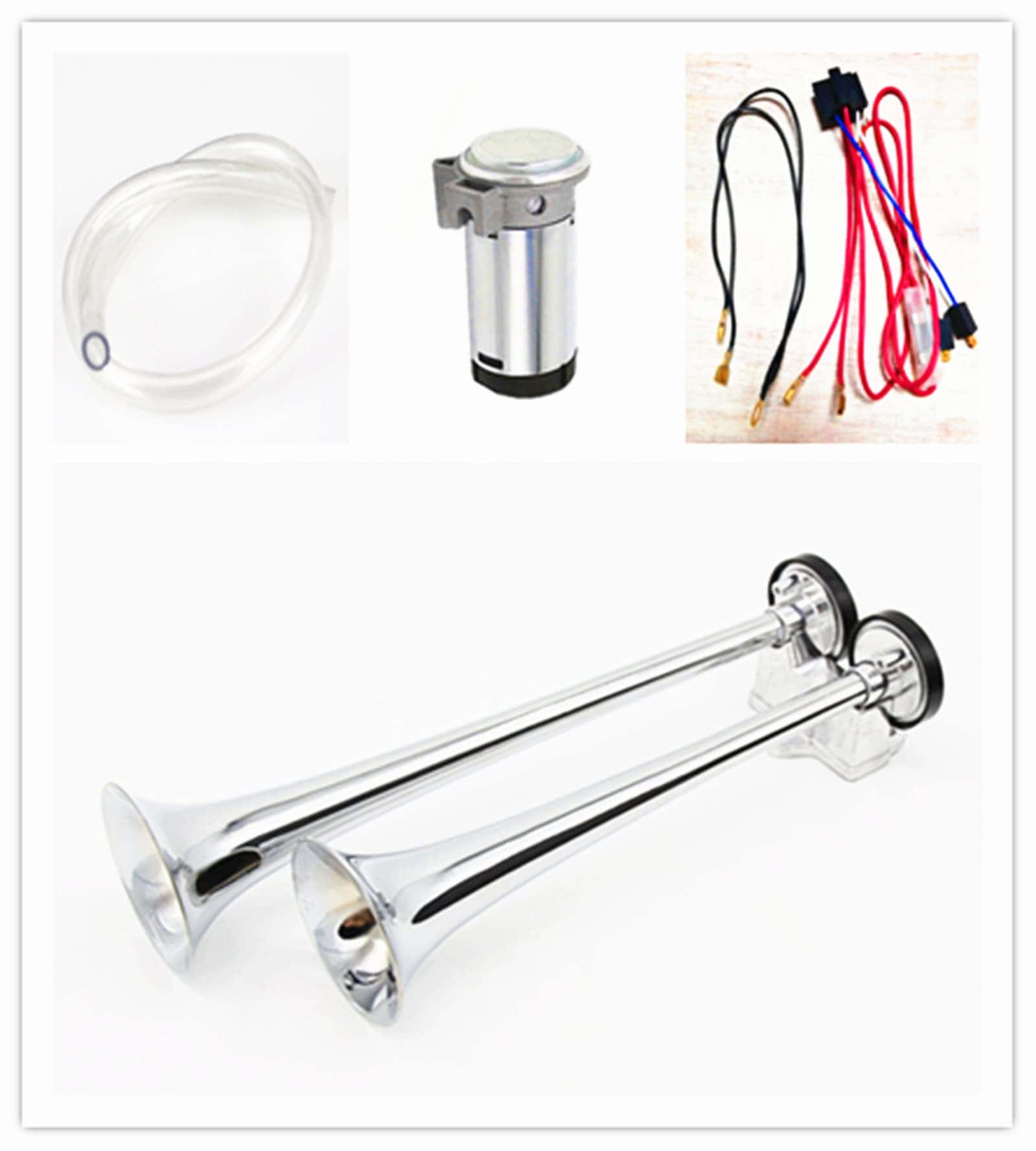 Claxon de auto YIYDA 165DB de tono alto y bajo 24V Doble - Imagen 4