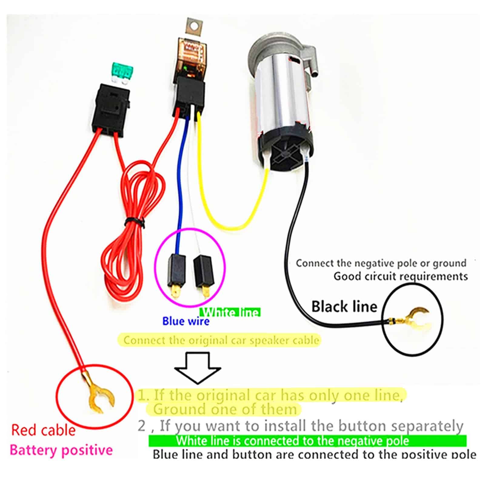Claxon de auto YIYDA 165DB de tono alto y bajo 24V Doble - Imagen 5