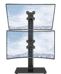 Soporte de monitor vertical dual MOUNTUP, apila dos