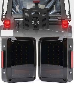 Luces traseras de humo para Jeep JK, luces traseras LED con