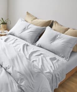 Juego de sábanas de color sólido de lujo Eikei -Helada