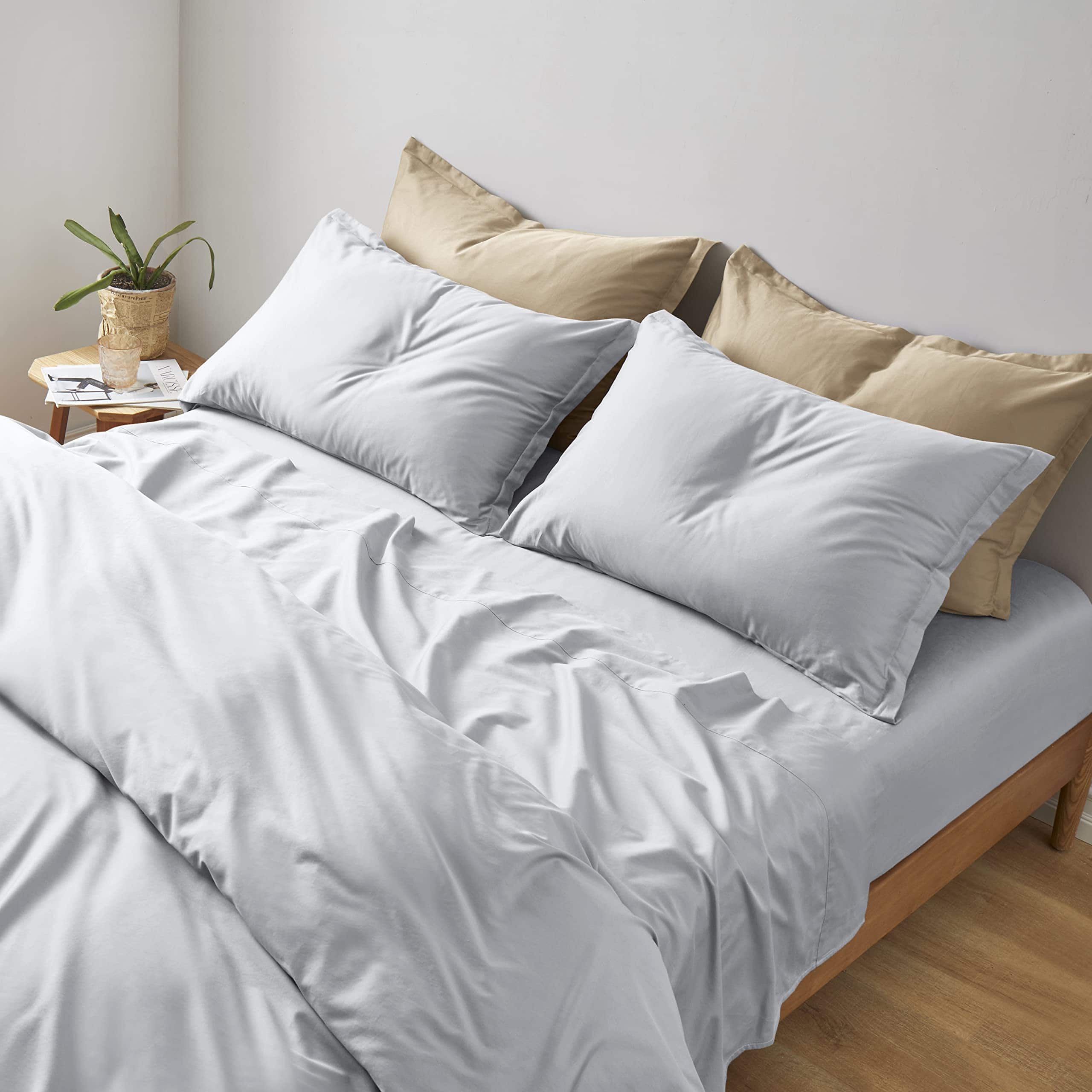 Juego de sábanas de color sólido de lujo Eikei -Helada