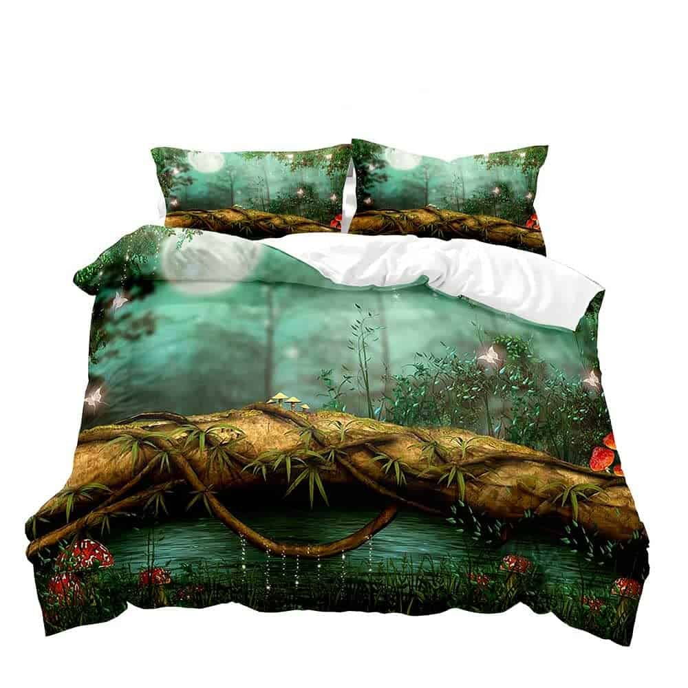Juego de Funda Nórdica Verde LUVIVIHOME 3 Piezas para Cama - Imagen 3