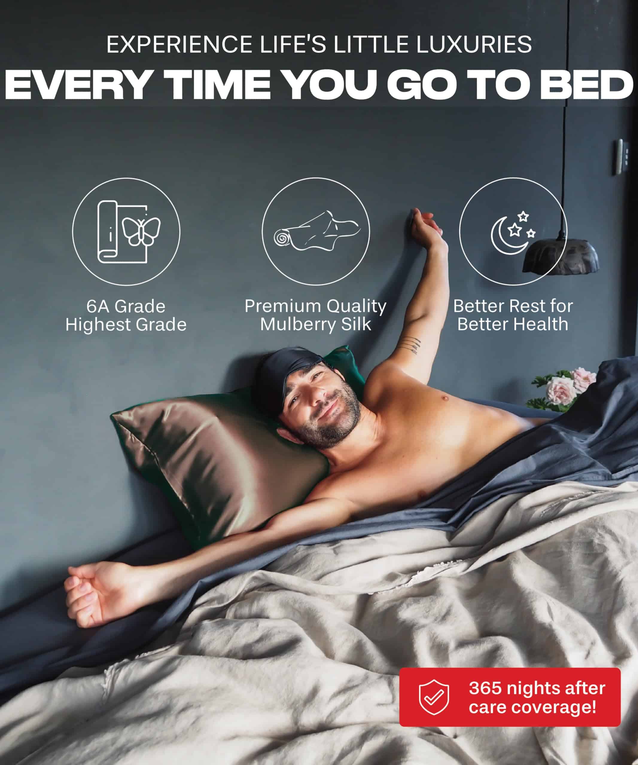 SUNDAYSILKS� | Juego de Sábanas de Seda -Champán Desnudo - Imagen 5