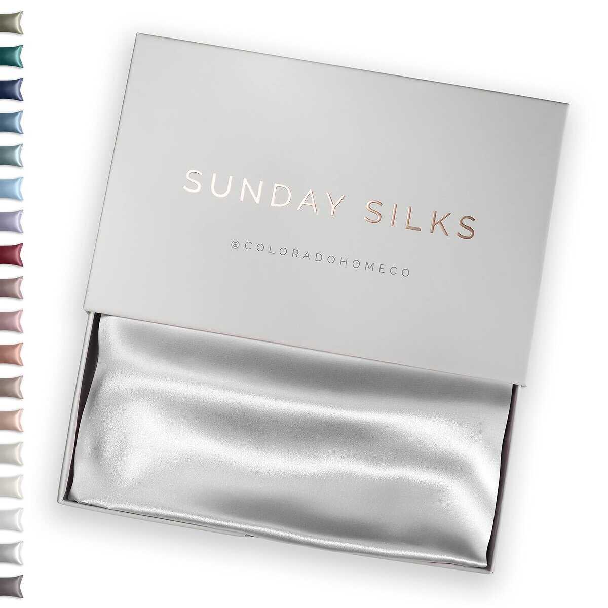 Funda de Almohada de Seda Premium SUNDAYSILKS -Blanco Puro