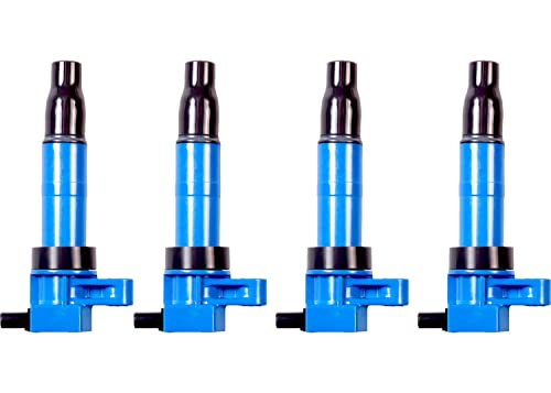 ENA Juego de 4 Bobinas de Encendido Azules Compatibles con