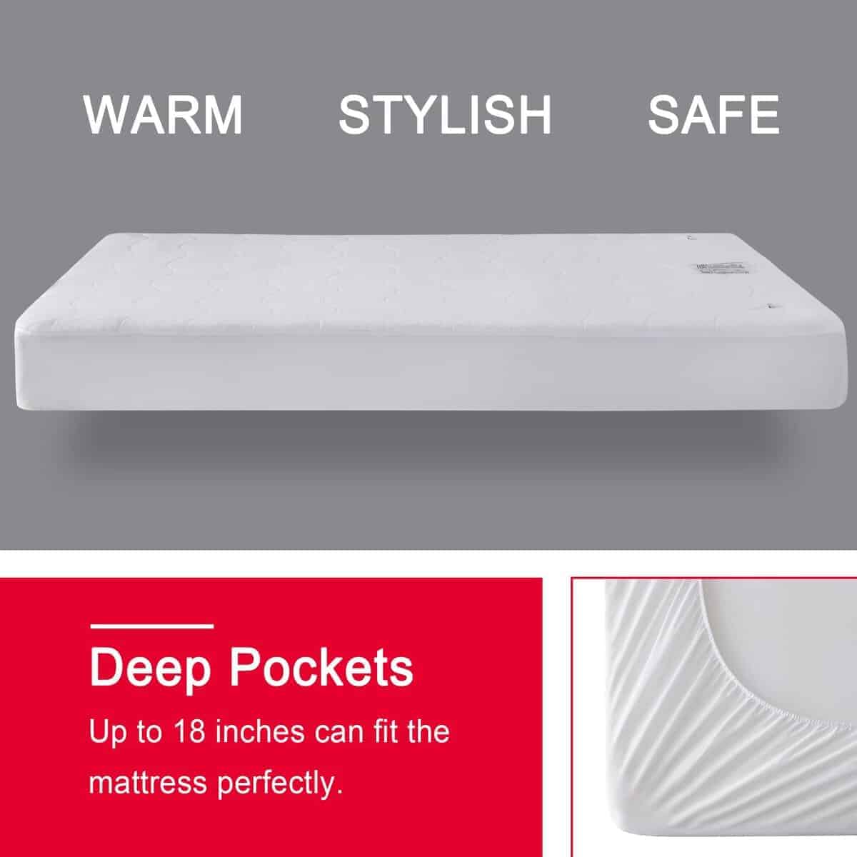 CAROMIO Calentador de Colchón Tamaño Twin - Rápido - Imagen 7