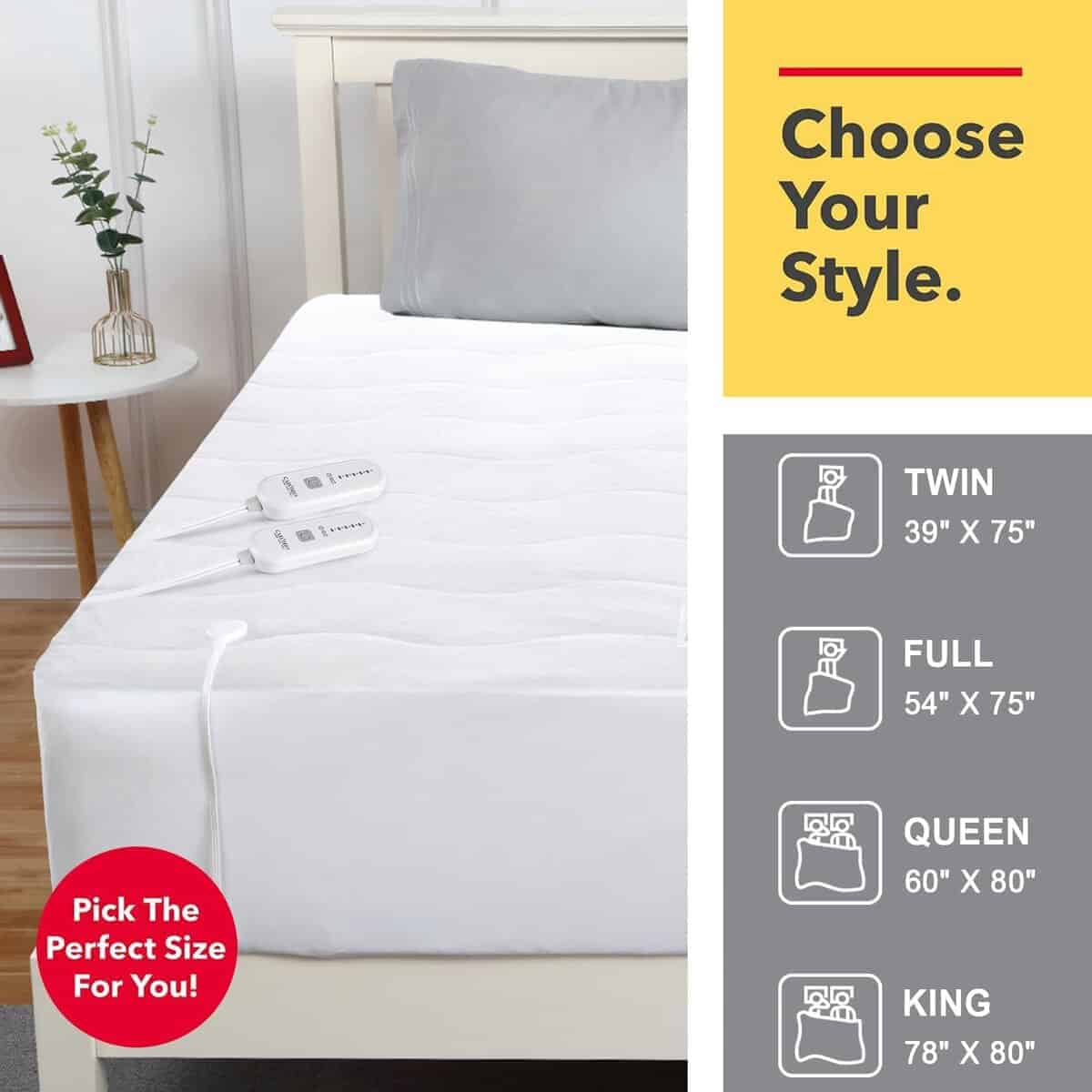 CAROMIO Calentador de Colchón Tamaño Twin - Rápido - Imagen 8