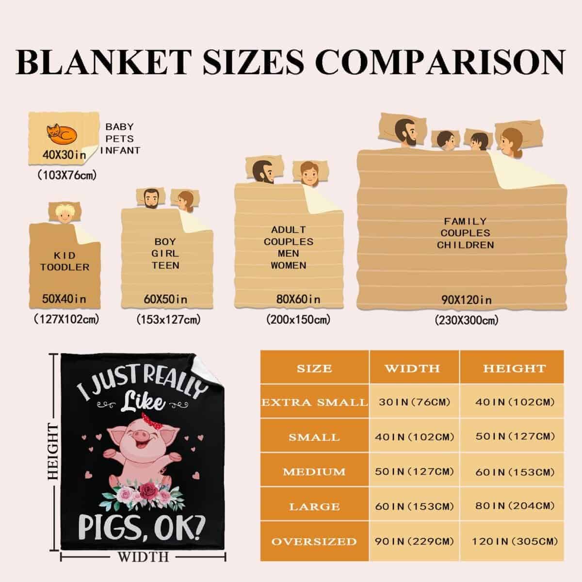 Manta Suave de Cama I Just Really Like Pigs Ok - Manta de - Imagen 4