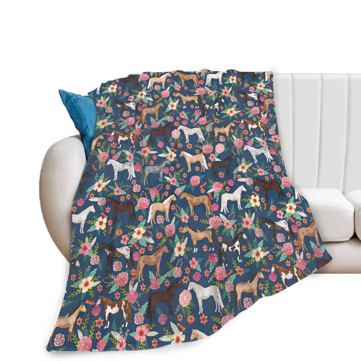 Mantas de Caballos Regalos para Niñas Mujeres Caballos