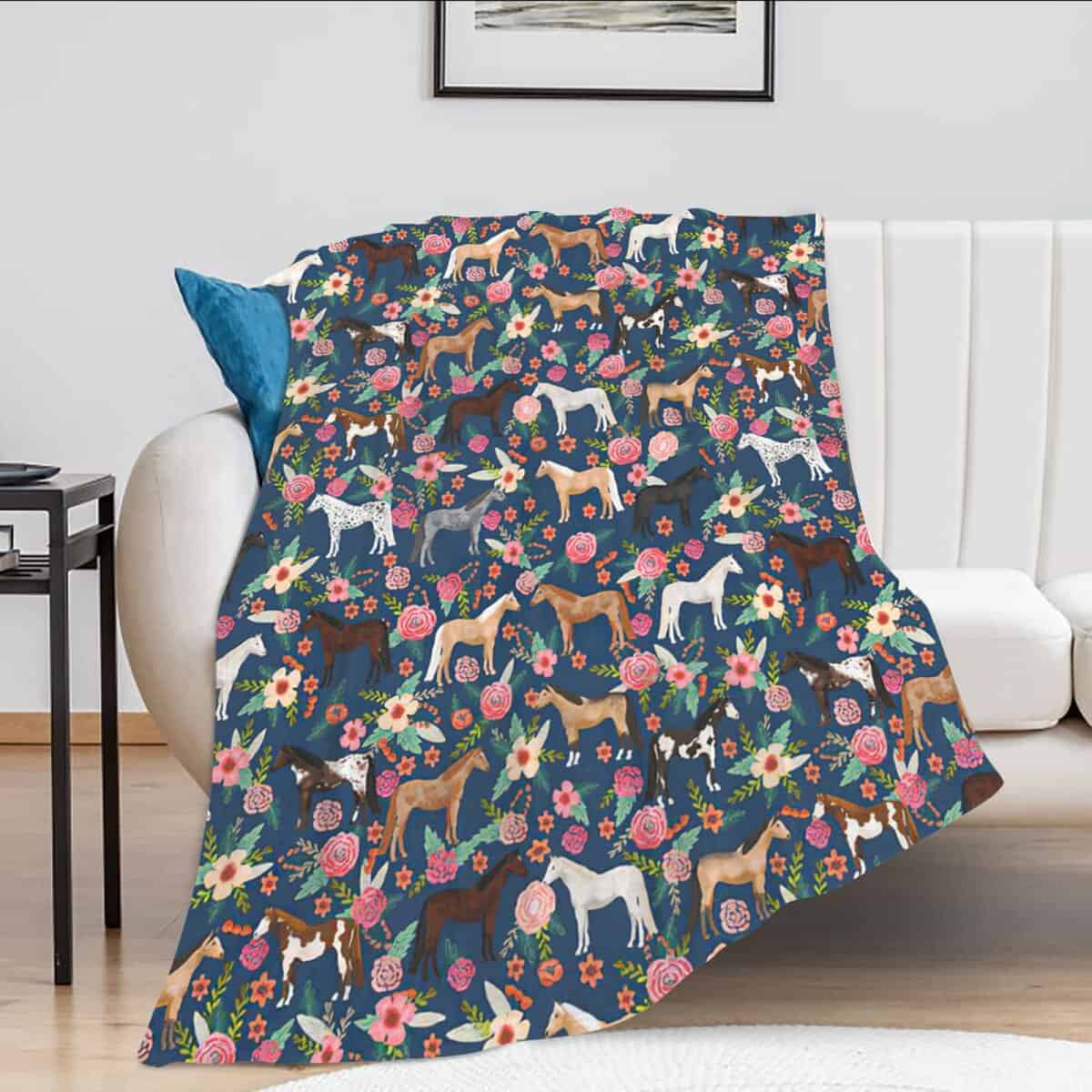 Mantas de Caballos Regalos para Niñas Mujeres Caballos - Imagen 3