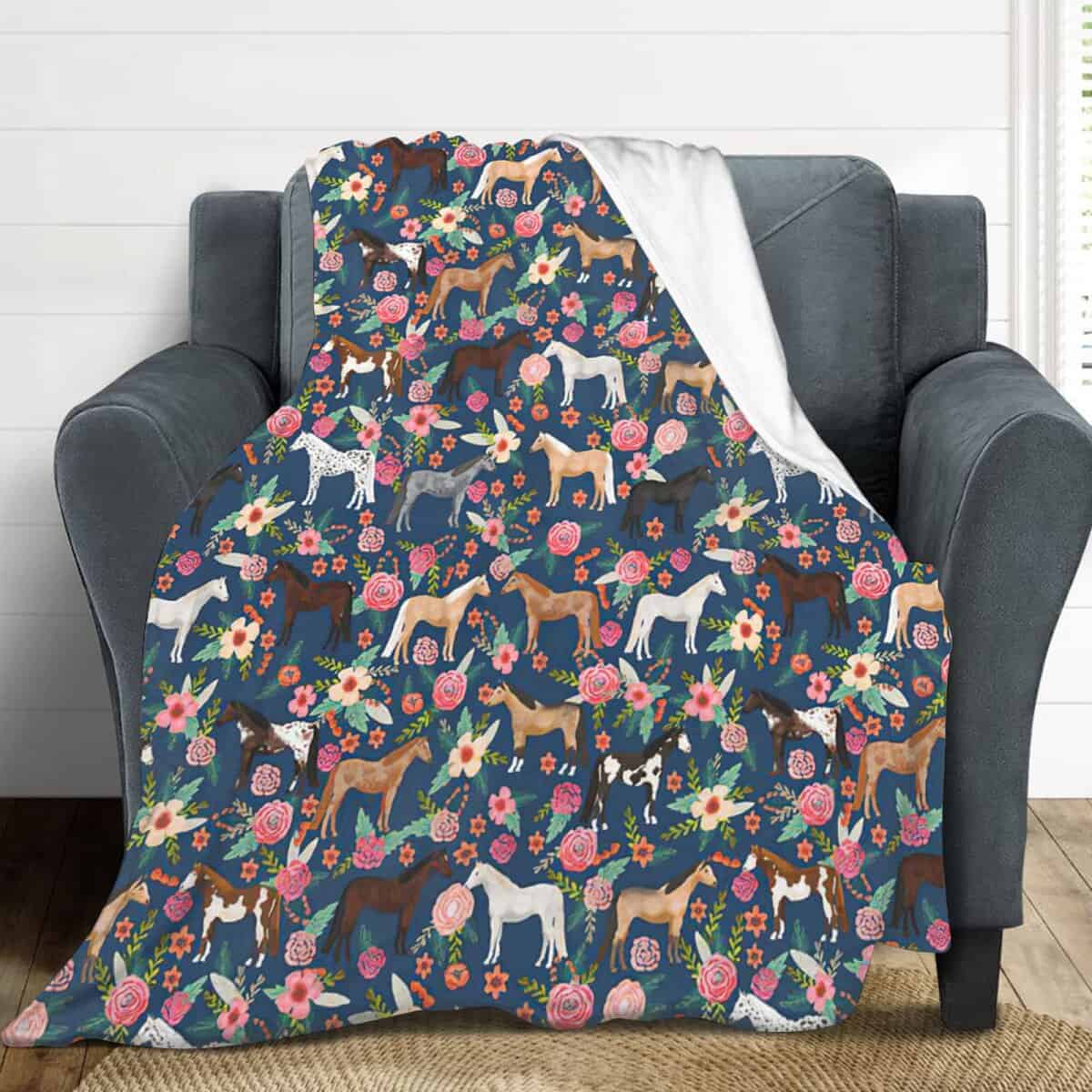 Mantas de Caballos Regalos para Niñas Mujeres Caballos - Imagen 5