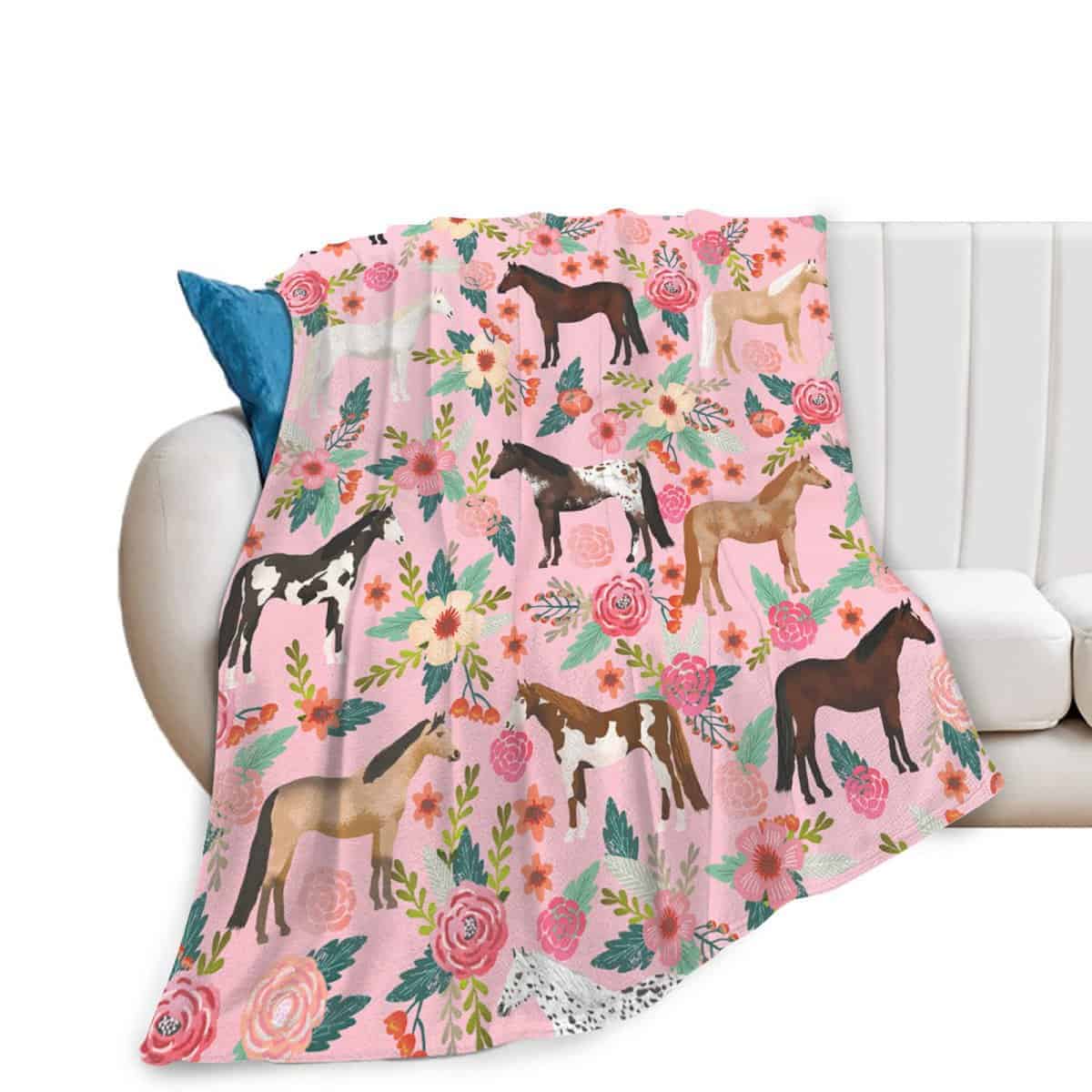 Manta de Caballo Regalos para Niñas Mujeres Caballos