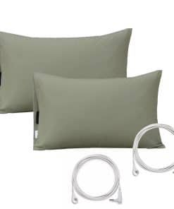 Funda de Almohada de Puesta a Tierra con Cordón -Verde