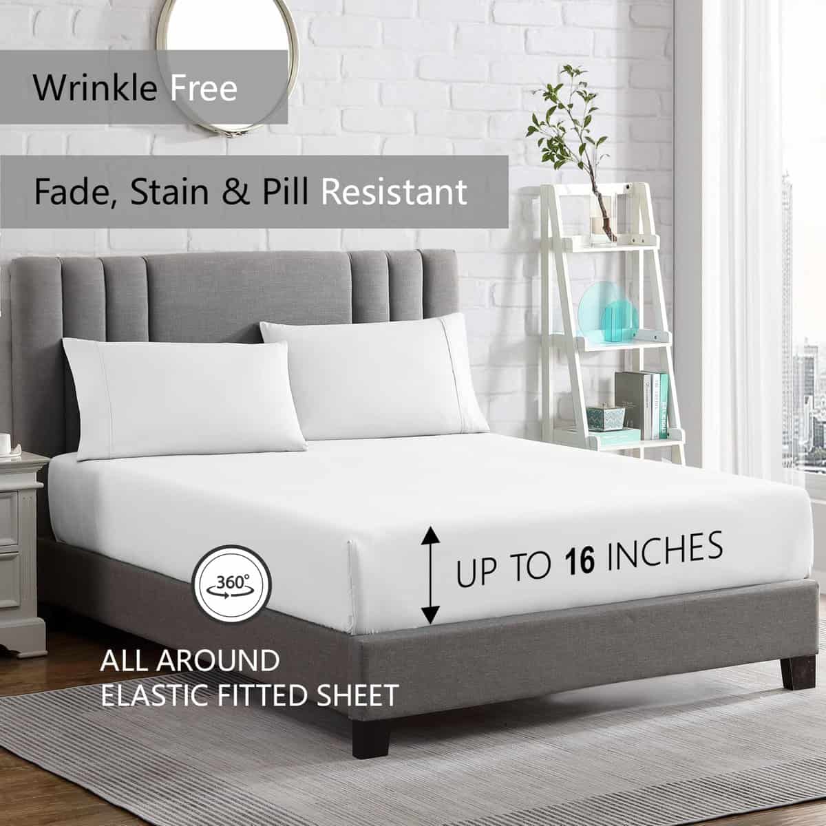 American Home Collection - Juego de sábanas King - Bolsillo - Imagen 5