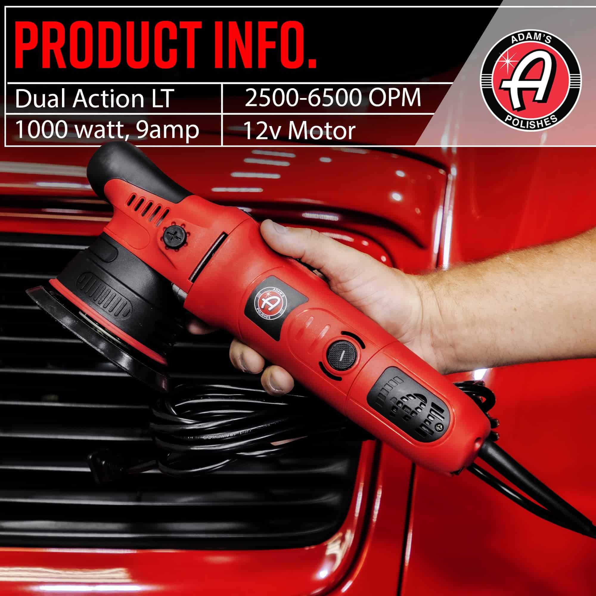 Pulidora de Coche de Doble Acción de 9mm de Adam's Polishes - Imagen 4