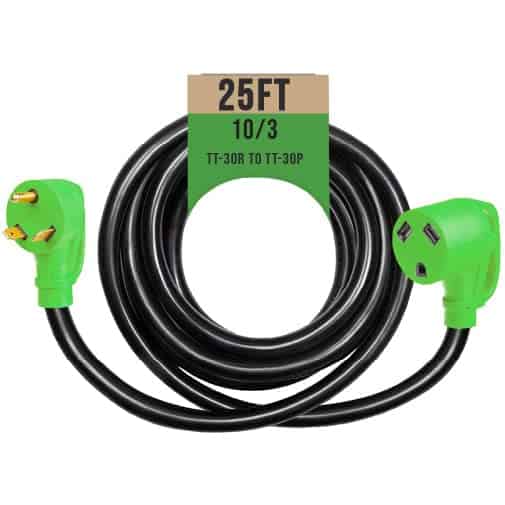 Cablectric 30 Amp 10/3 Cable de Extensión para RV y