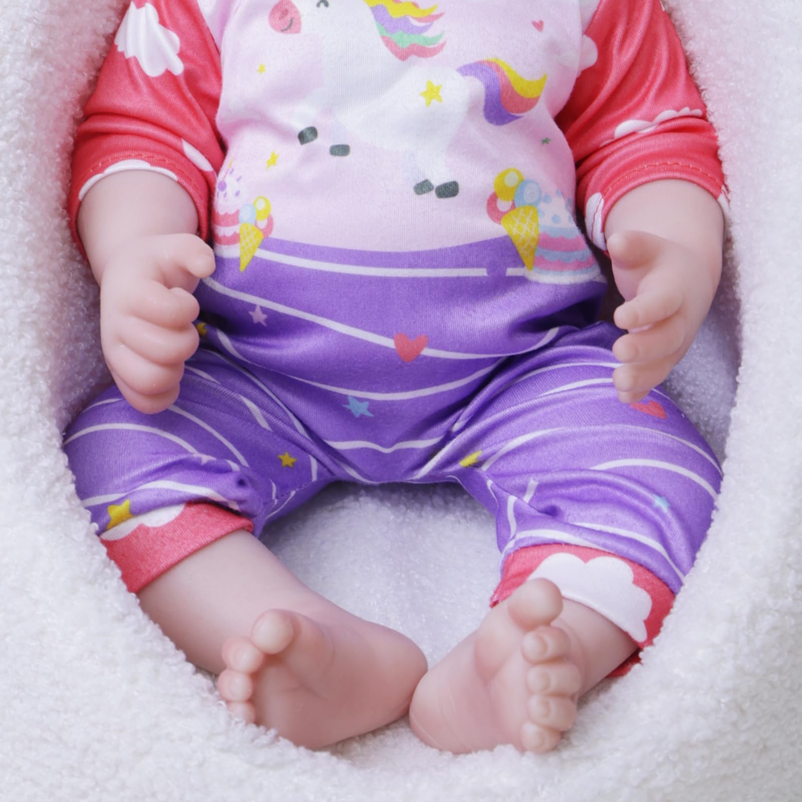 Muñeca de bebé de silicona completa AISITE - Muñecas de - Imagen 7