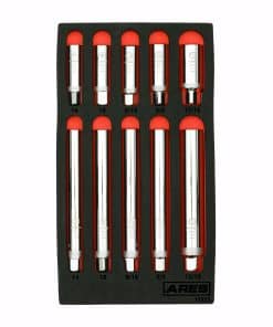 Juego de 10 llaves de vaso magnéticas para bujías ARES