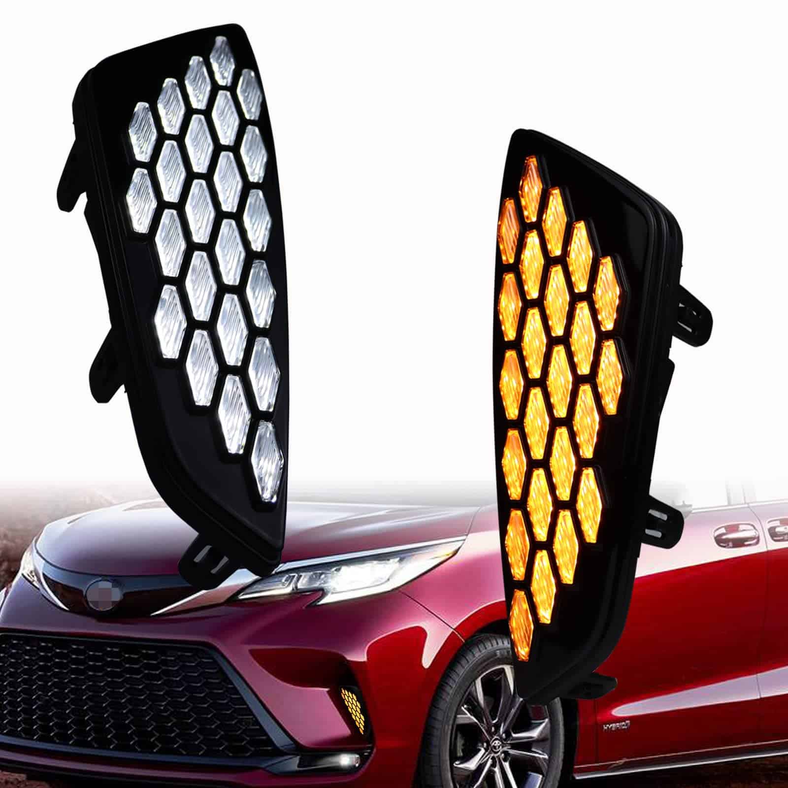 GEEGEETOP Luz LED de Niebla Delantera de Día Secuencial de