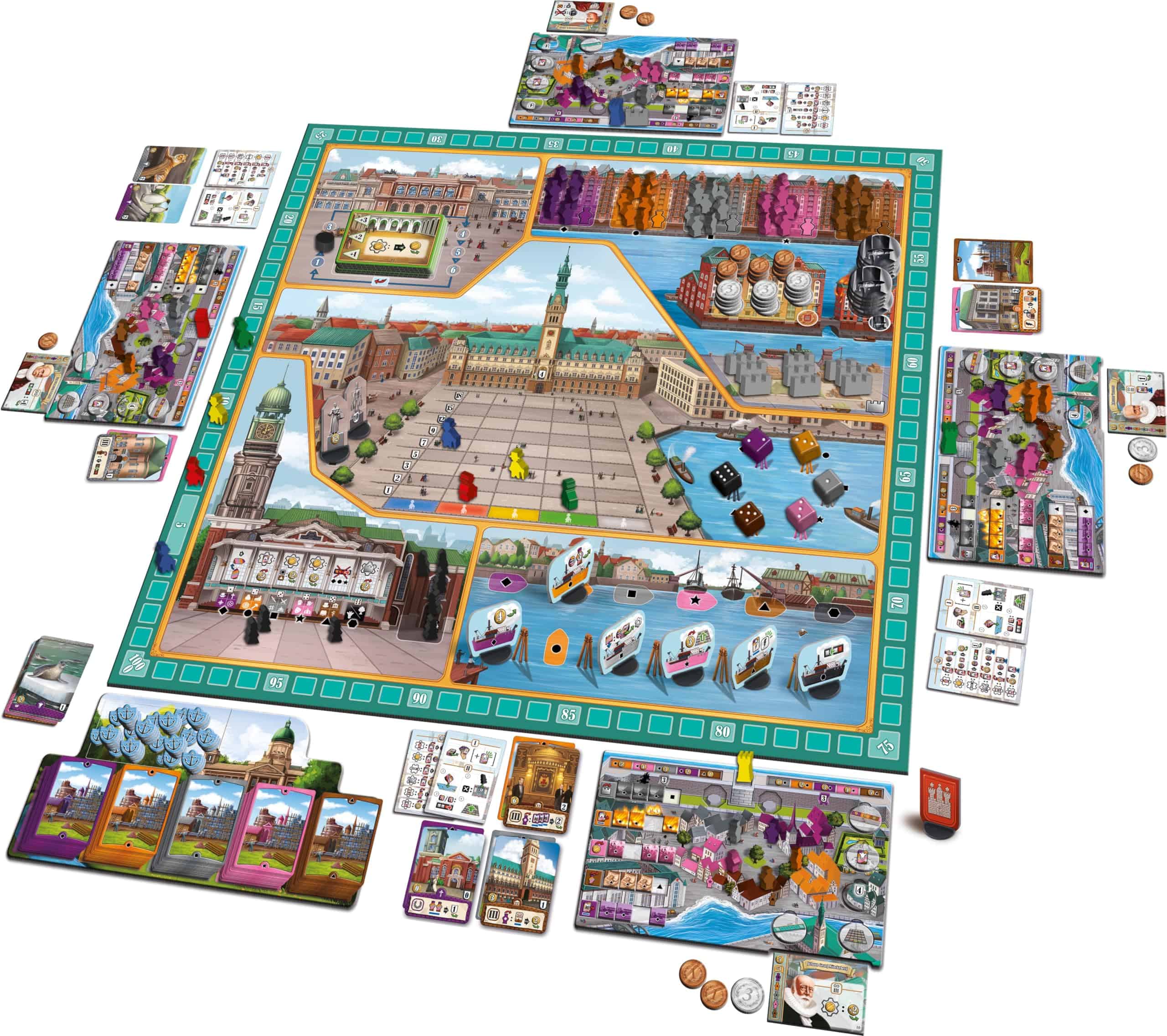 Juego de Mesa Hamburg | Queen Games - Colección Ciudad - Imagen 3