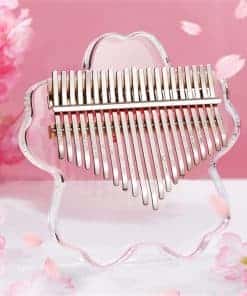 Kalimba de 21 Tonos LKJYBG con Caja de Piano, Forma de Flor