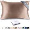 Funda de Almohada de Seda Orgánica RENESSY -Taupe Cálido