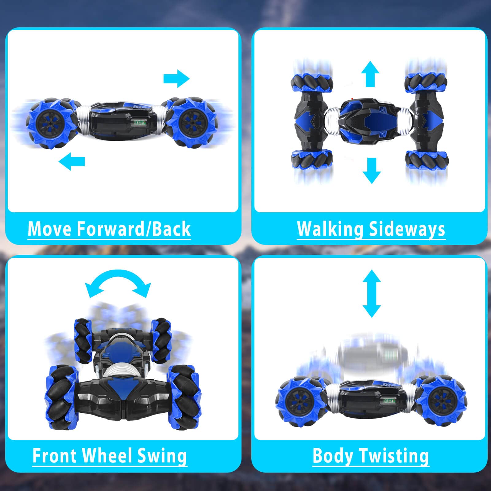 AGNEVE Coche de Acrobacias con Sensor de Gestos con Luces y - Imagen 4