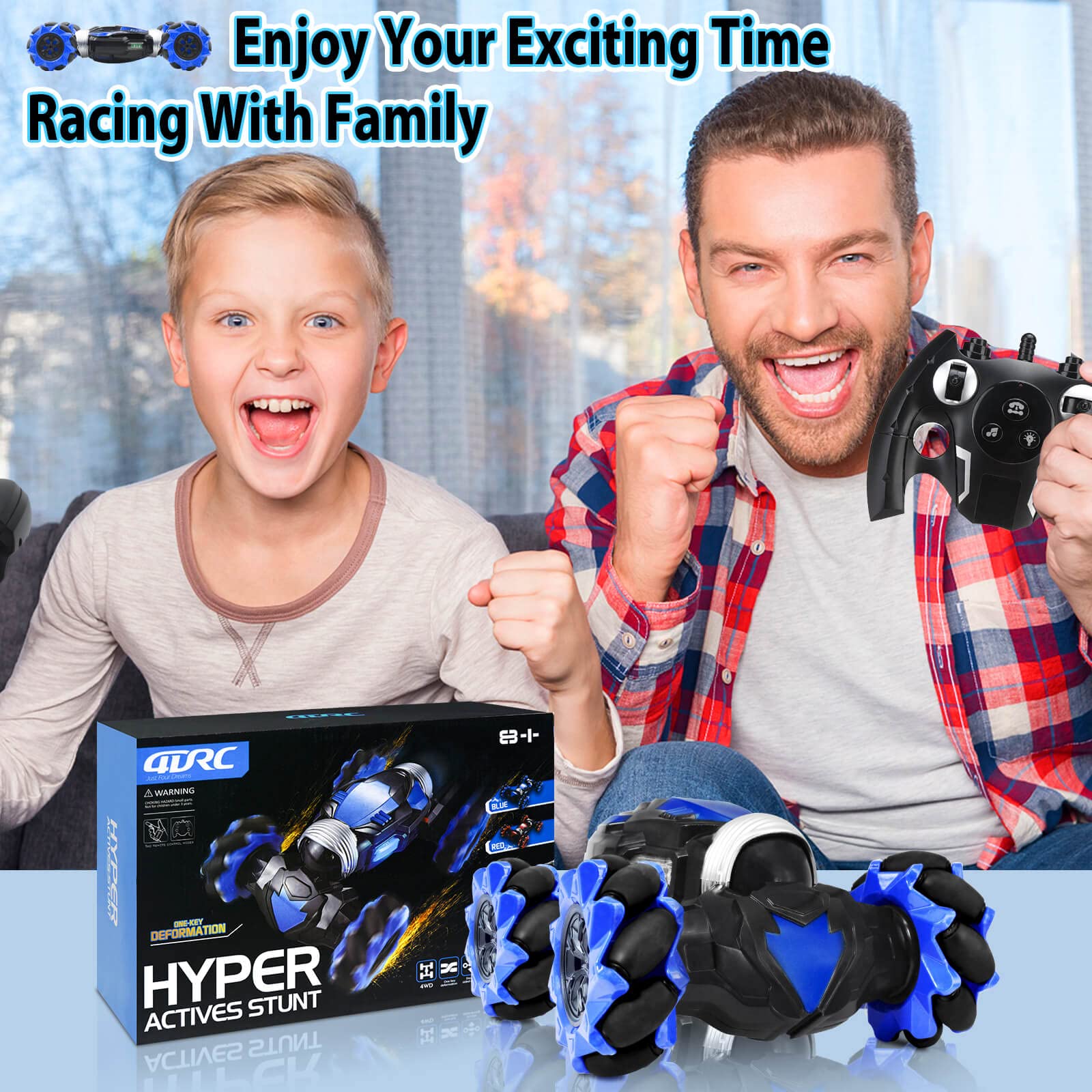 AGNEVE Coche de Acrobacias con Sensor de Gestos con Luces y - Imagen 8