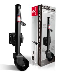 Gato para remolque de barco Aukayne con rueda giratoria -