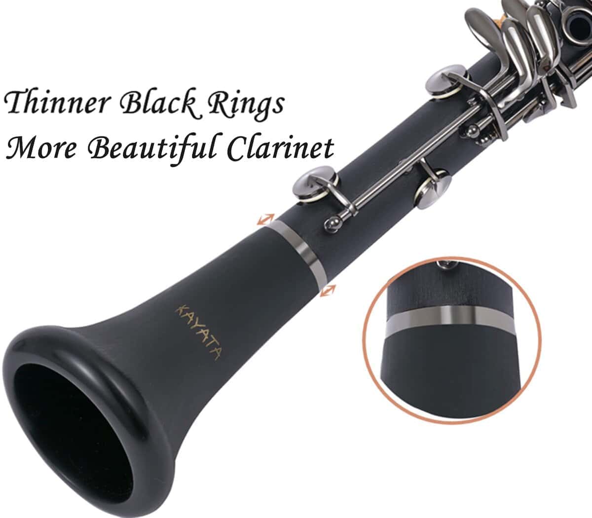 Clarinet Bb KAYATA con cuerpo de ebonita negra, nuevas - Imagen 5