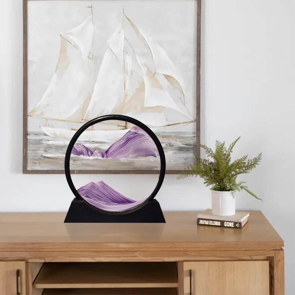 Cuadro de Arena en Movimiento Aoderun Round Glass 3D Deep - Imagen 3