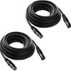Cable DMX flexible de 50 pies JLPOW, cable DMX de 3 pines