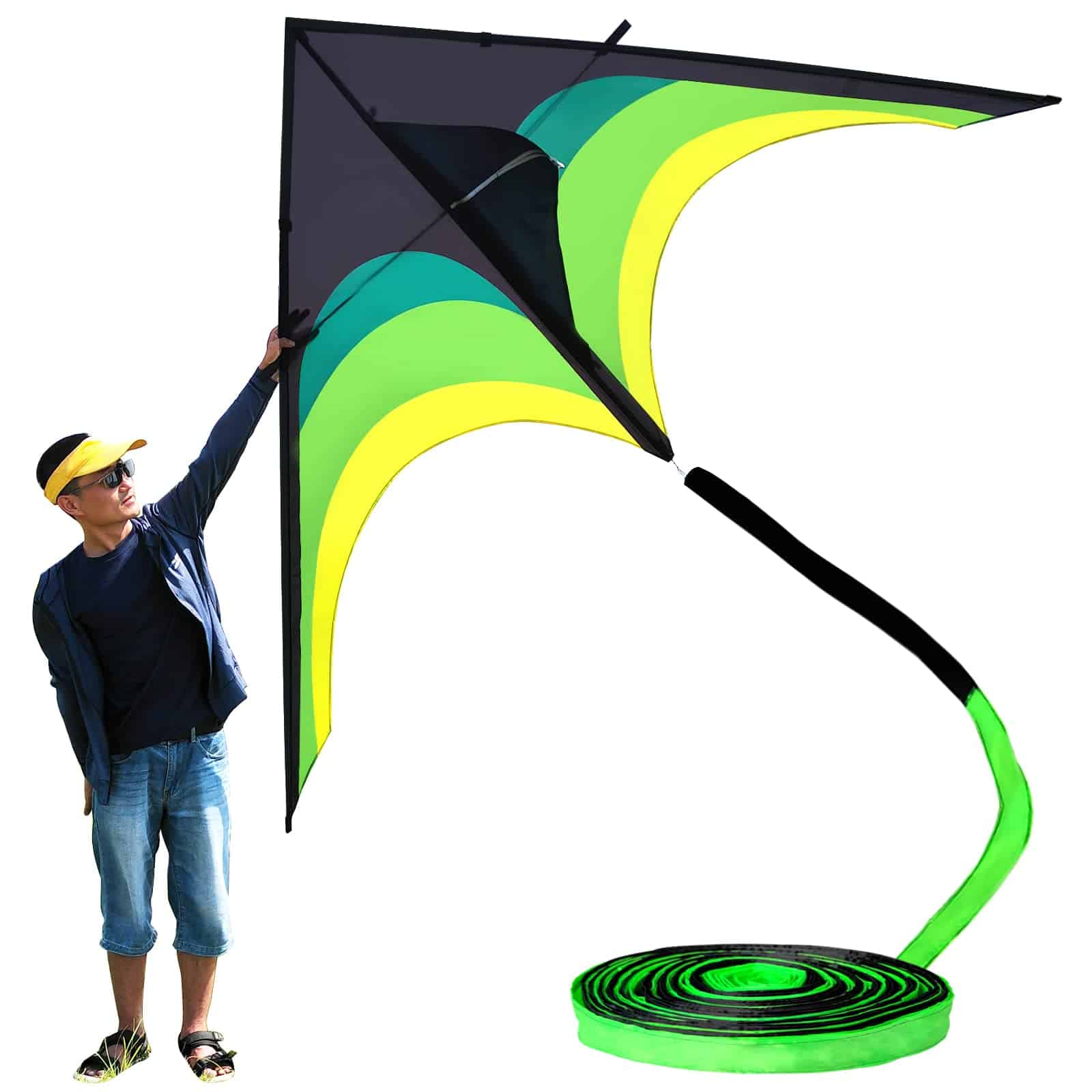 Cometa gigante Flying Hoofer para adultos, fácil de volar,
