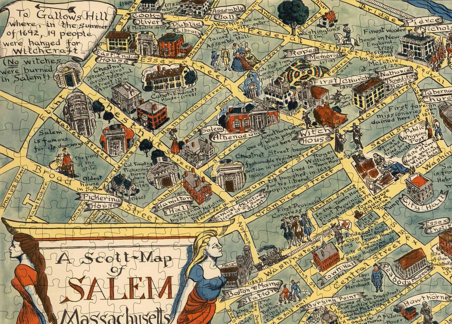 Rompecabezas de 1000 piezas | 1960 Mapa de Salem - Imagen 5