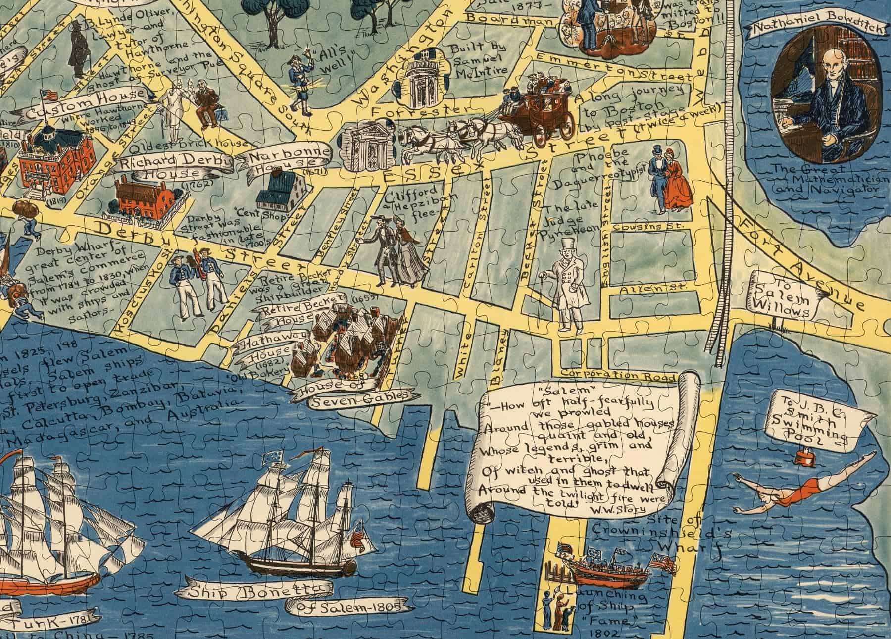 Rompecabezas de 1000 piezas | 1960 Mapa de Salem - Imagen 8