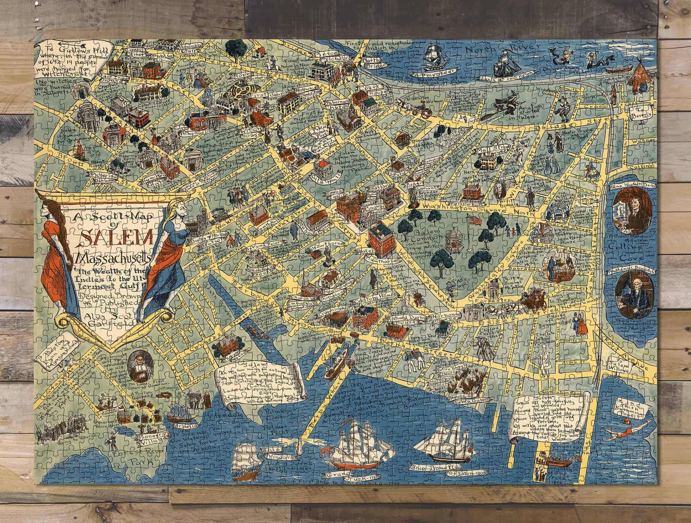 Rompecabezas de 1000 piezas | 1960 Mapa de Salem - Imagen 10