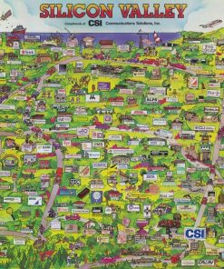 Rompecabezas de 1000 piezas | 1986 | Mapa gráfico ilustrado