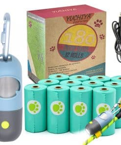 Porta Bolsas para Excremento de Perro con linterna LED