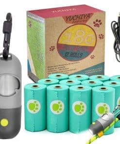 Porta Bolsas para Excremento de Perro con linterna LED