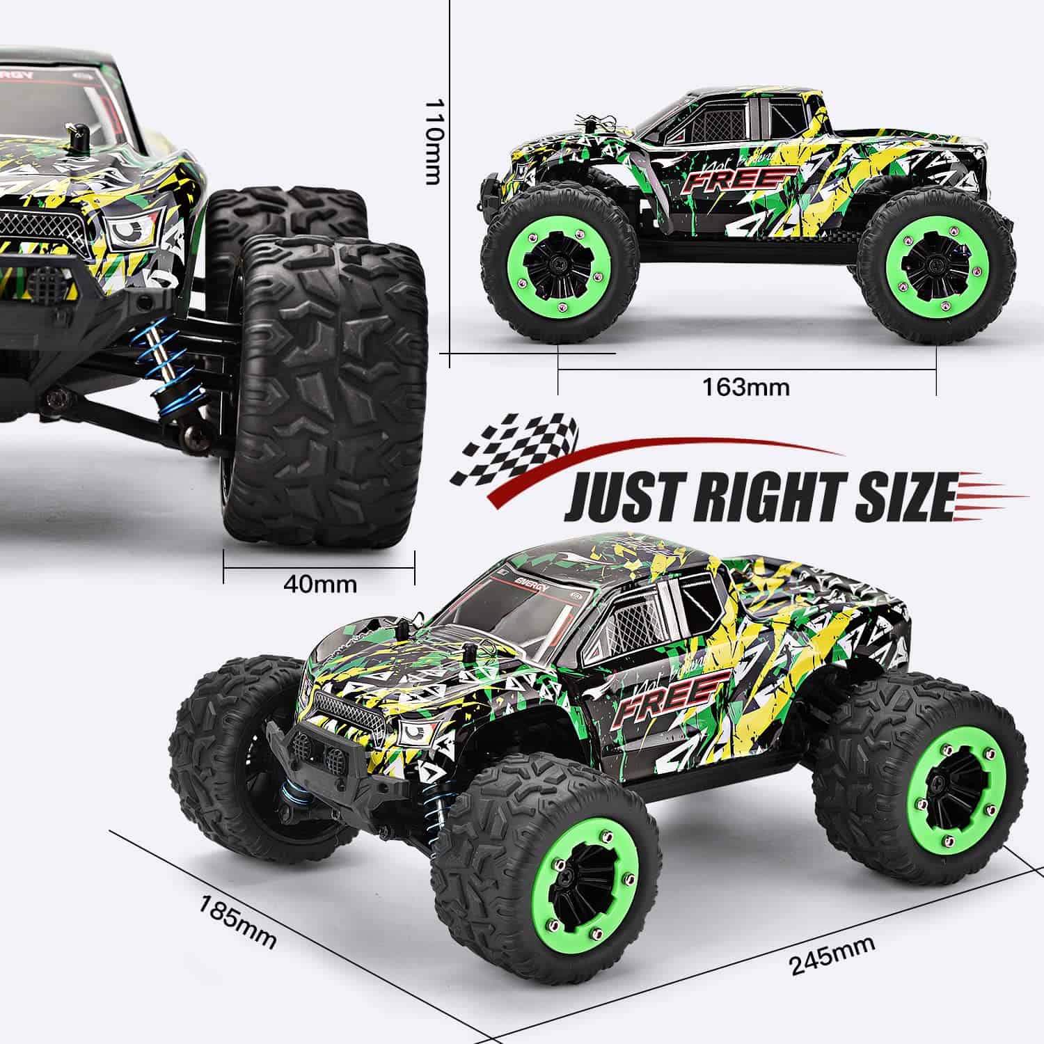 Carros RC Todo Terreno Escala 1:18, 2.4Ghz de Alta - Imagen 8