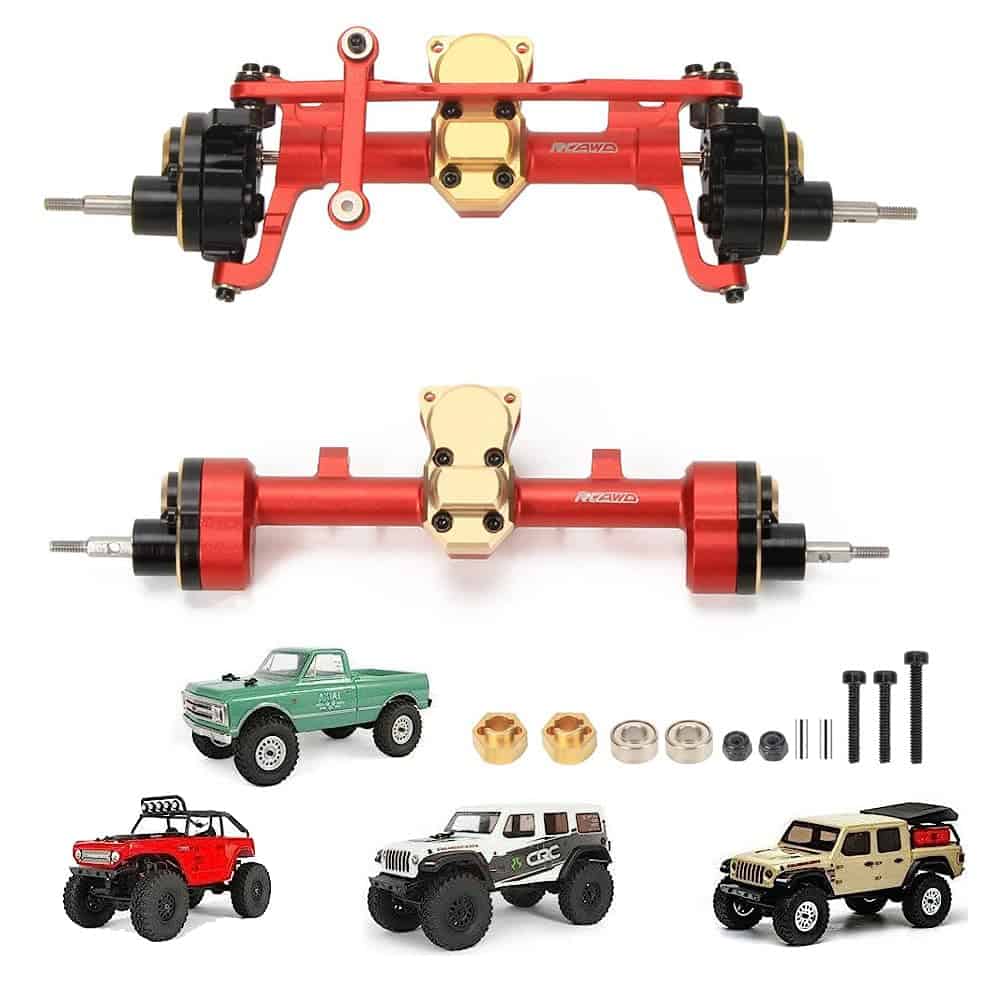 Set de Ejes Portal Delanteros y Traseros para Axial SCX24