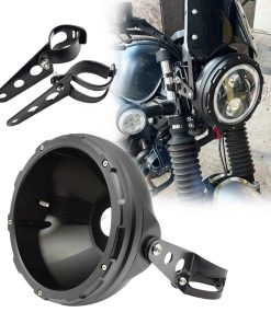 HARPUOU Cubierta de Faro LED para Motocicleta de 7 Pulgadas