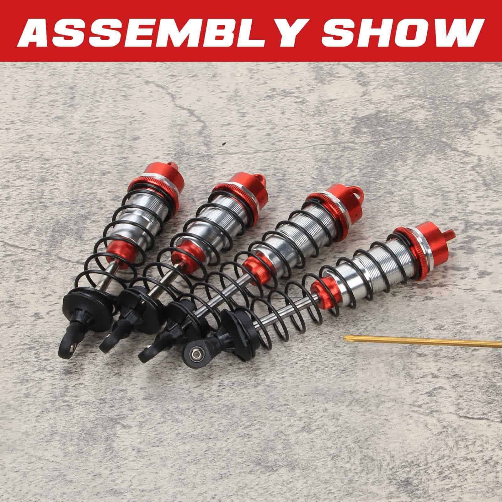 4x Amortiguador Amortiguador Delantero Trasero de Aleación - Imagen 9