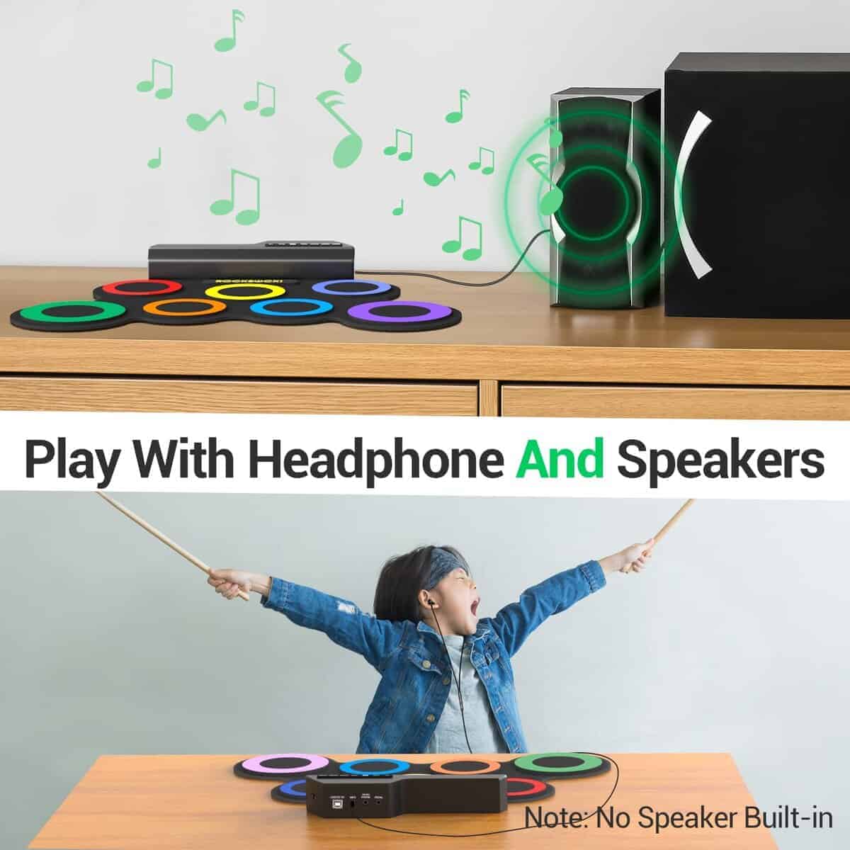 Set de Batería Eléctrica ROCKSOCKI, 7 Pads de Batería - Imagen 7