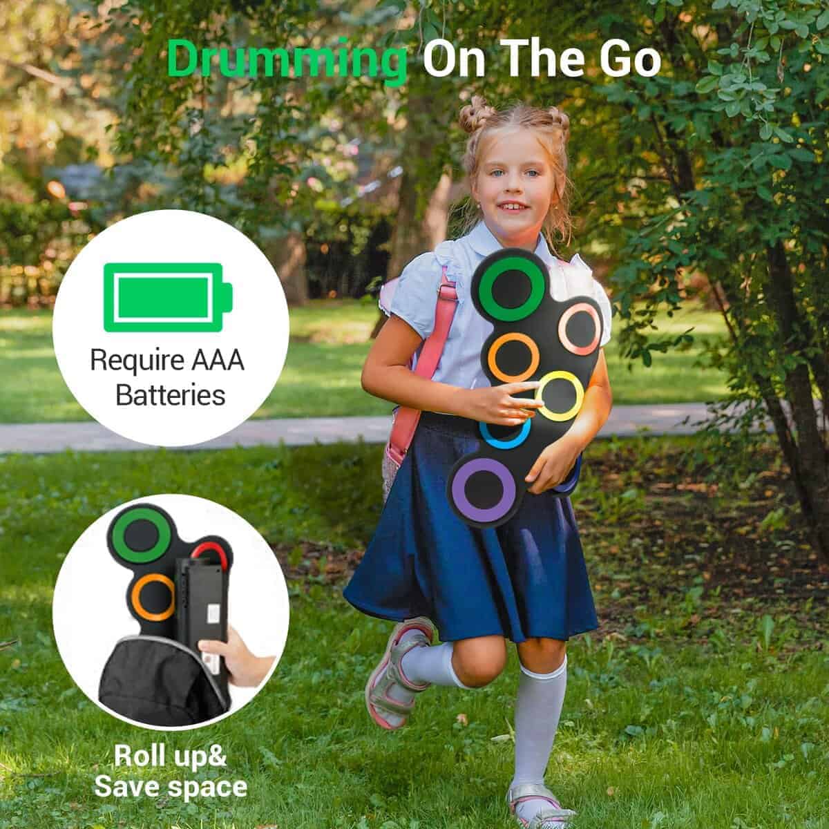 Set de Batería Eléctrica ROCKSOCKI, 7 Pads de Batería - Imagen 6