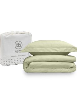 Juego de Funda Nórdica Threadmill Sage Green Twin Size,