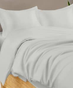 Funda de edredón de algodón de color gris claro Threadmill